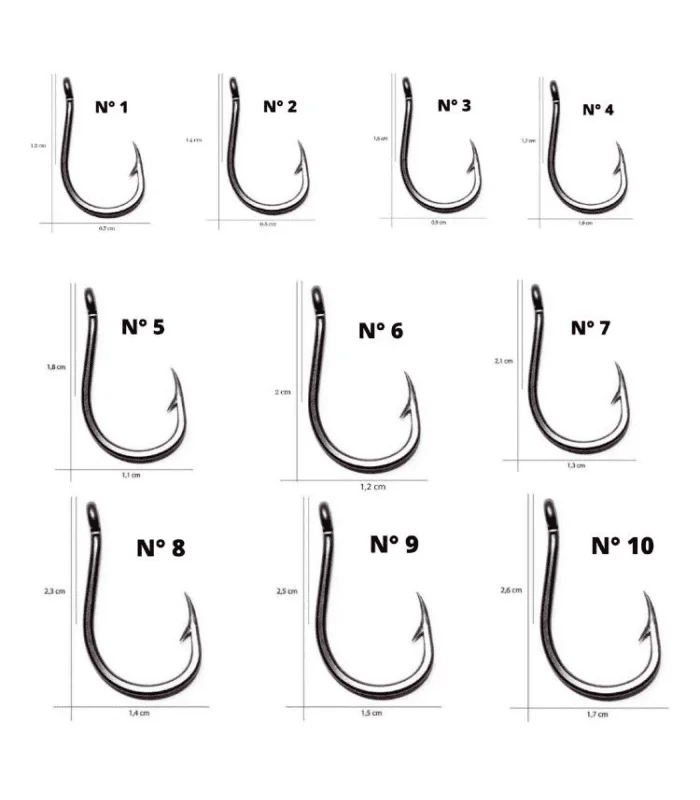 Anzol Chinu Black Nickel: 01 - 10 - Pacotes com 30 e 50 unidades - Marine Sports - Imagem 2