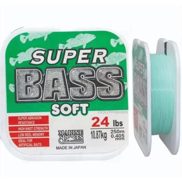 Linha Monofilamento Marine Sports Super Bass Soft 250 metros - Verde