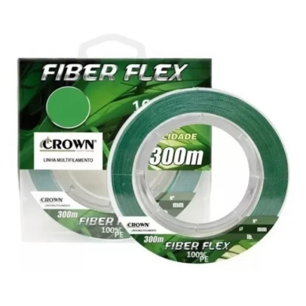 Linha Multifilamento Flex Crow Fiber 4x 100% PE 300 metros