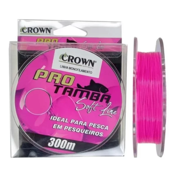 Linha monofilamento Crown Pro Tamba Soft Line 300m - Pink