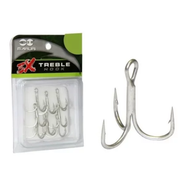 Garatéia Maruri Treble Hook 3X Embalagem com 8 Unidades N°8