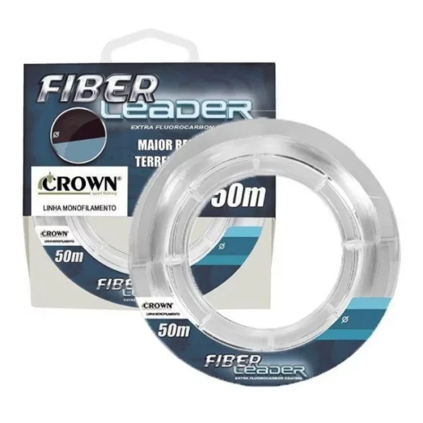 Linha Fluorcarbono Crown Fiber Leader 50m 0,40MM 22LBS 